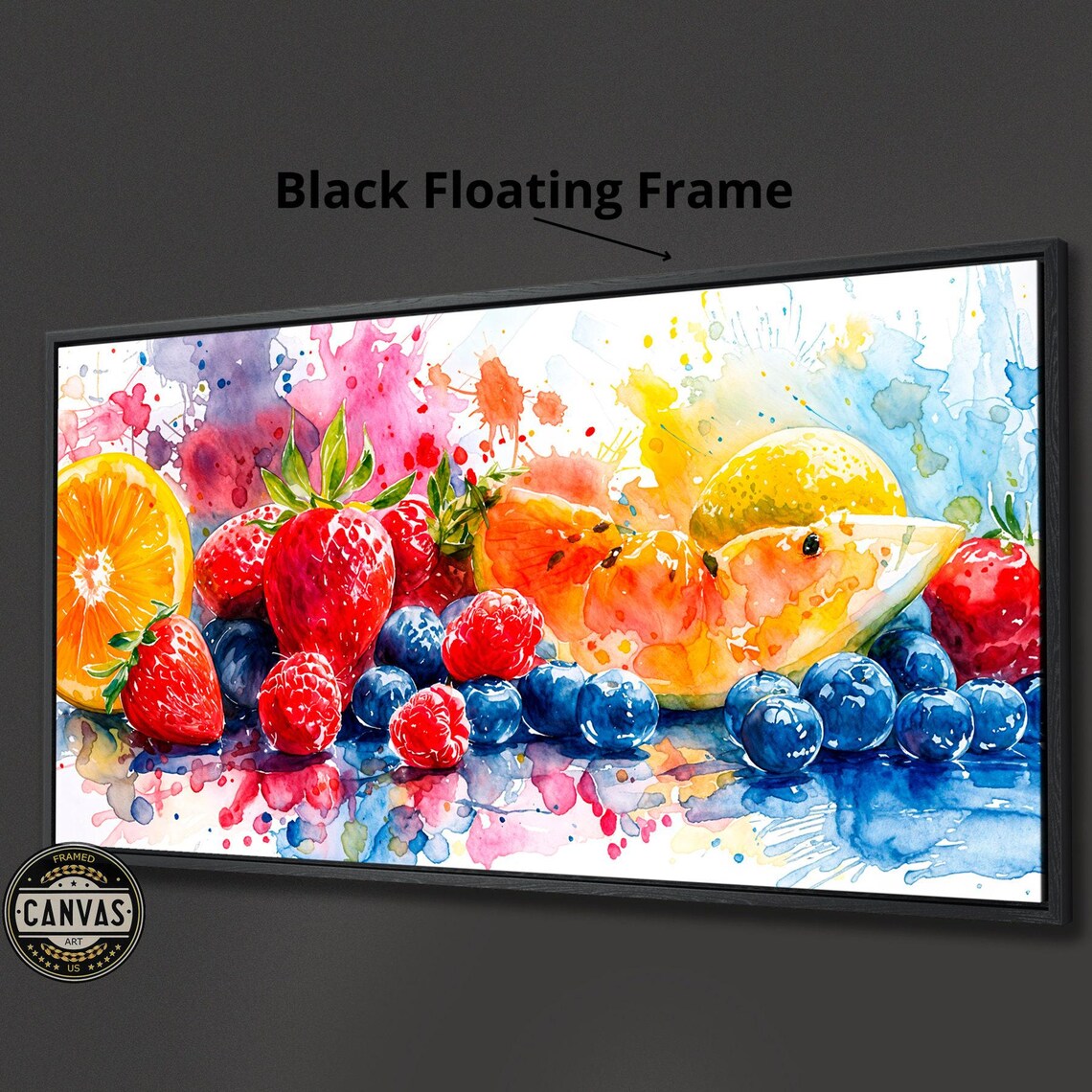 Colorful Summer Fruit Watercolor Art Print, Kitchen - Image 2