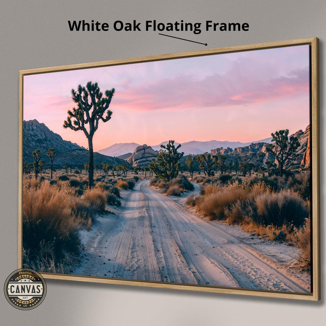 Desert Sunrise Joshua Tree National Park Dirt Road Nature Wall Poster - Image 2
