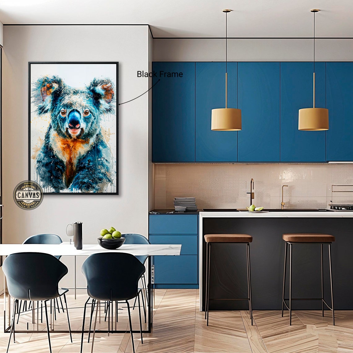 Expressive Koala Colorful Watercolor Splash Australian Animal Poster - Image 4