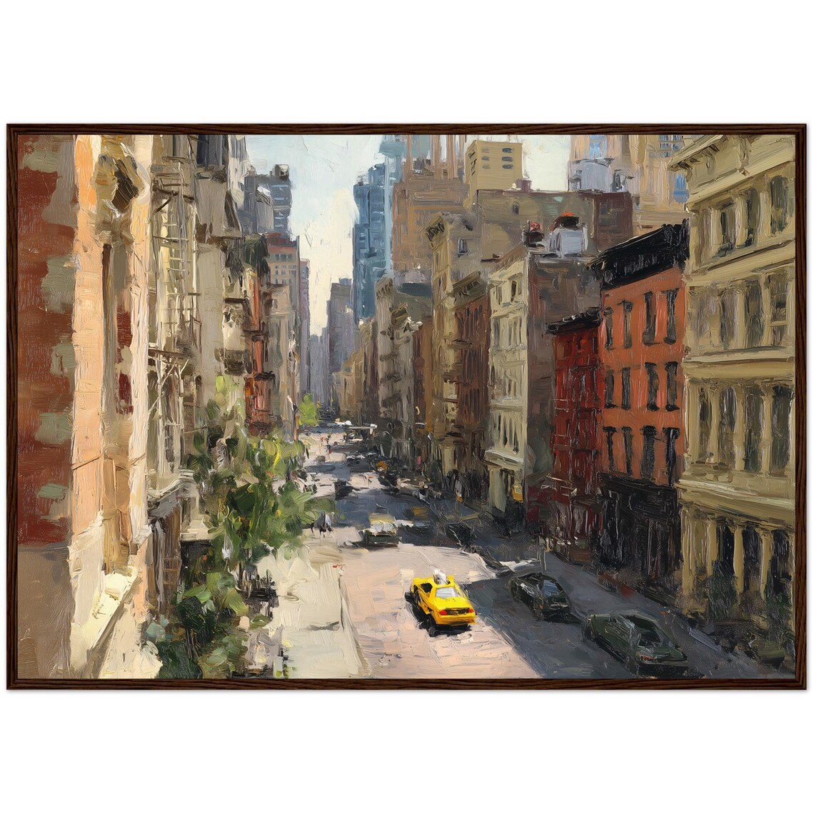 New York Soho Street Painting Art Print, Streetscape