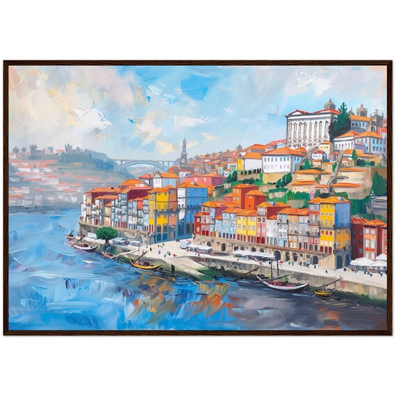 Porto Oil Painting Portugal Cityscape Art Print