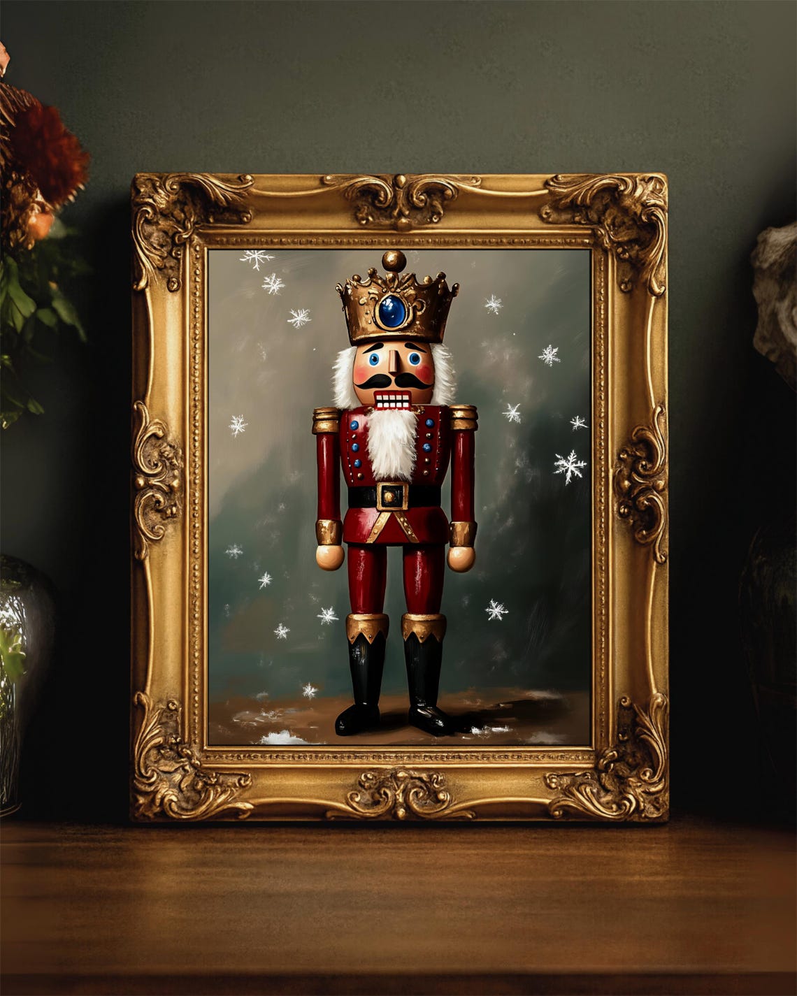 Royal Nutcracker Christmas King Vintage Holiday Soldier Art Print