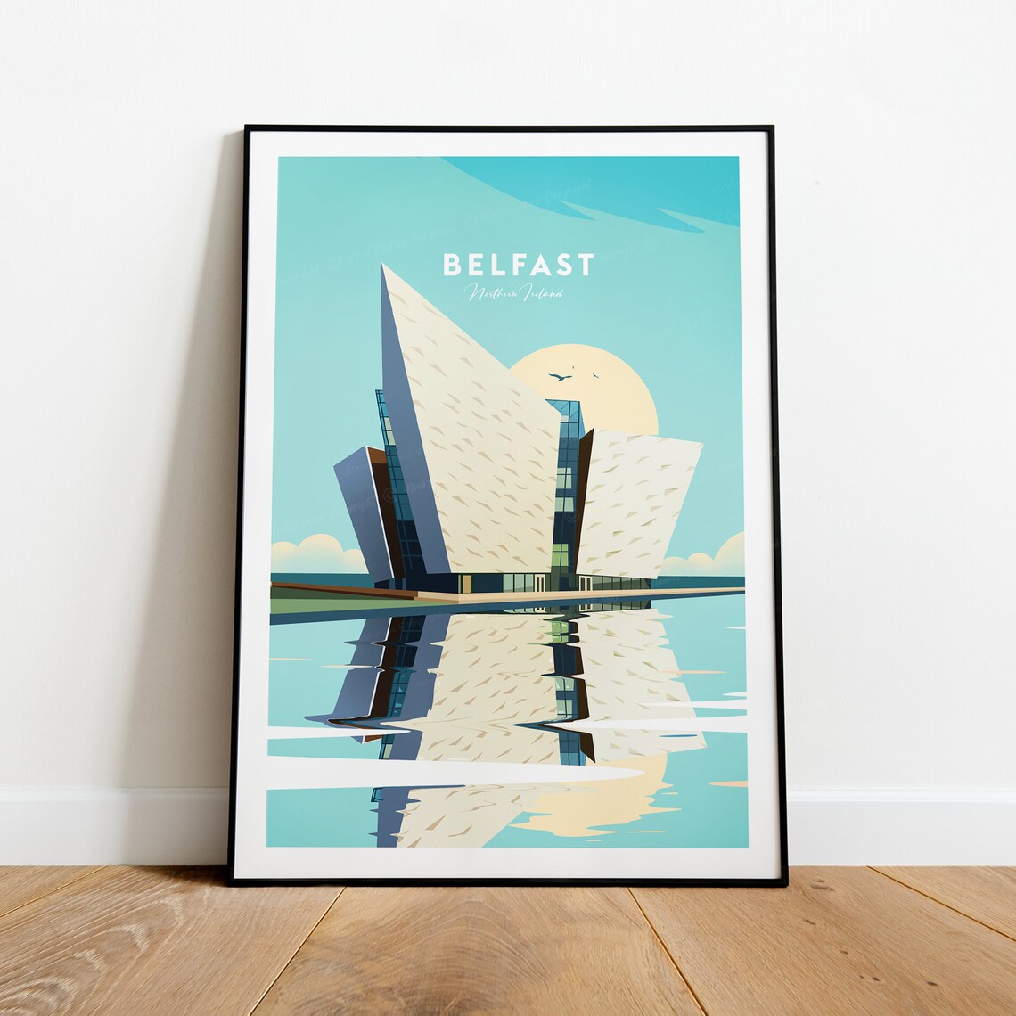 Belfast Northern Ireland Titanic Quarter Waterfront Art Poster - Image 2