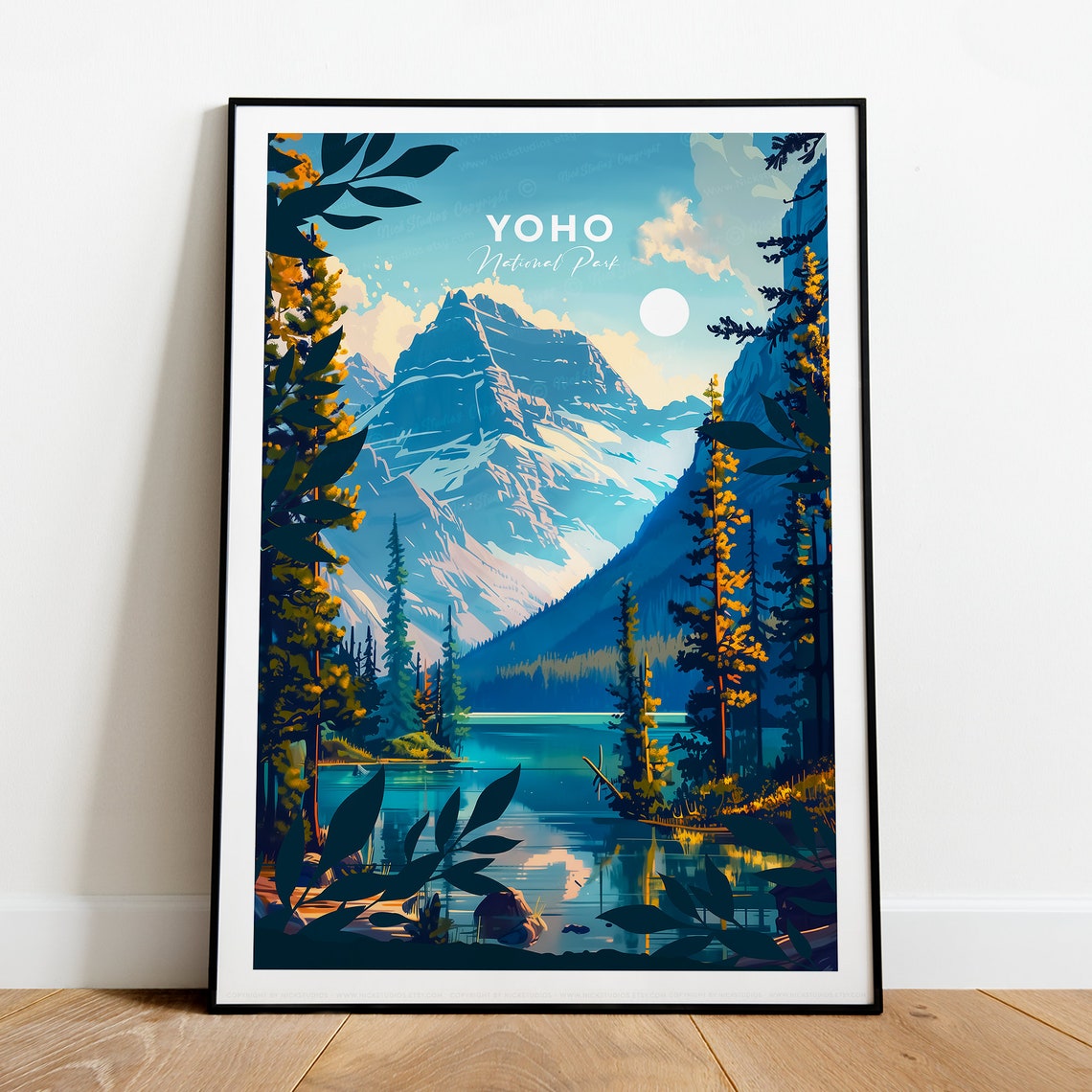Yoho National Park Mountain Lake Alpine Scenery Travel Poster