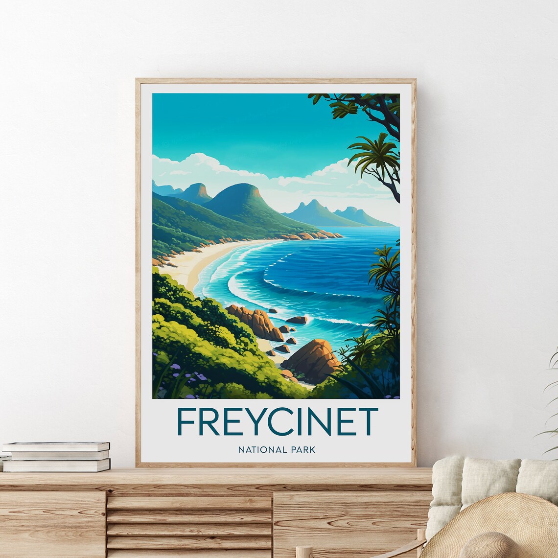 Freycinet National Park Turquoise Bay Tasmania Travel Poster