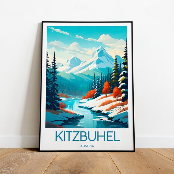 Kitzbuhel Ski Print Austria Kitzbuhel Ski Poster Wedding Gift Birthday