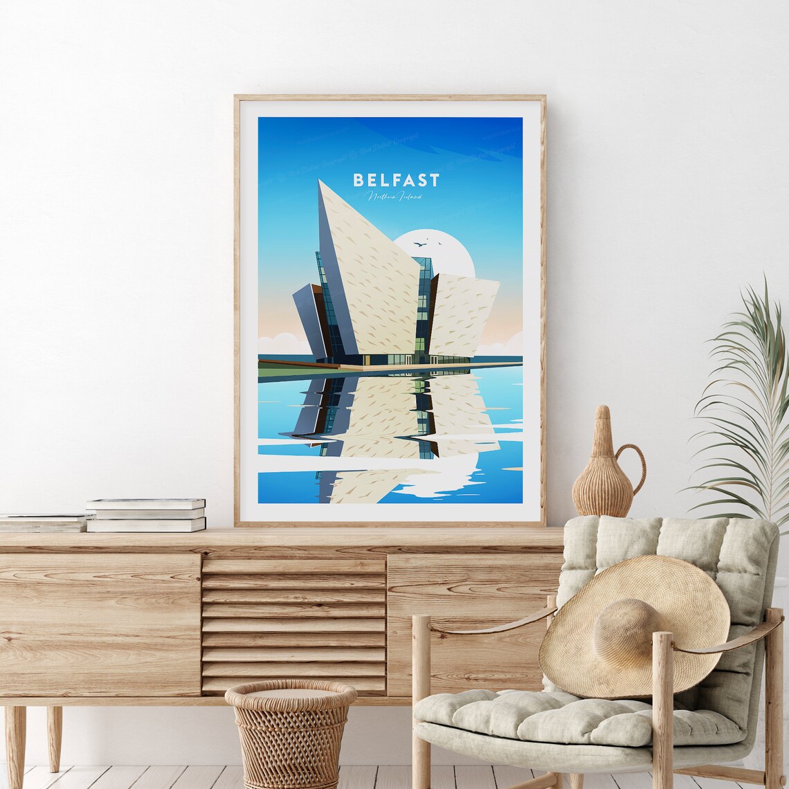 Belfast Northern Ireland Titanic Belfast Museum Harbour Travel Poster