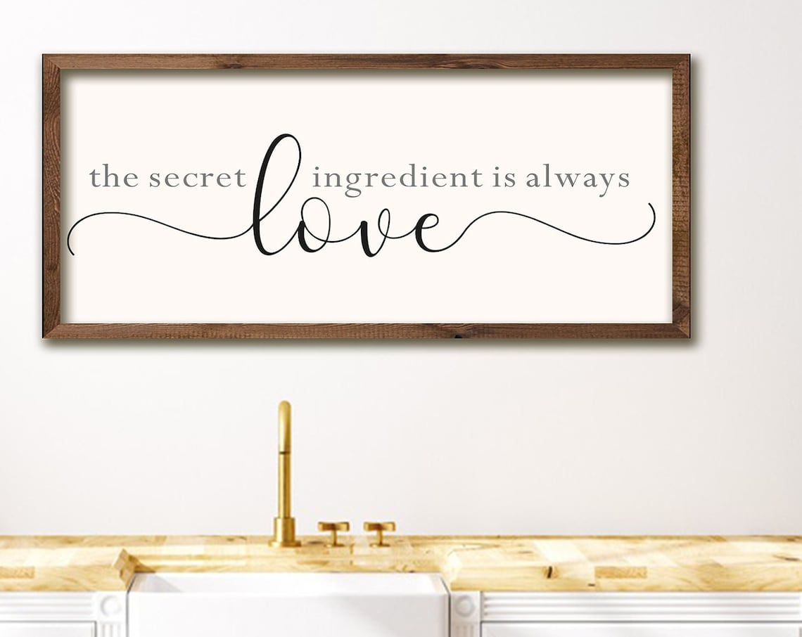 The Secret Ingredient Is Always Love Kitchen Art Print