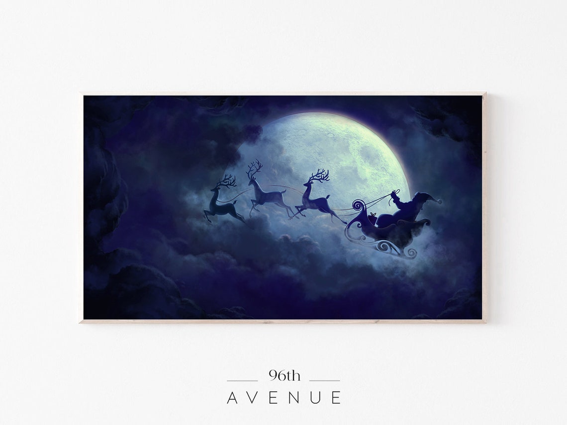 Christmas Santa's Sleigh Art Print
