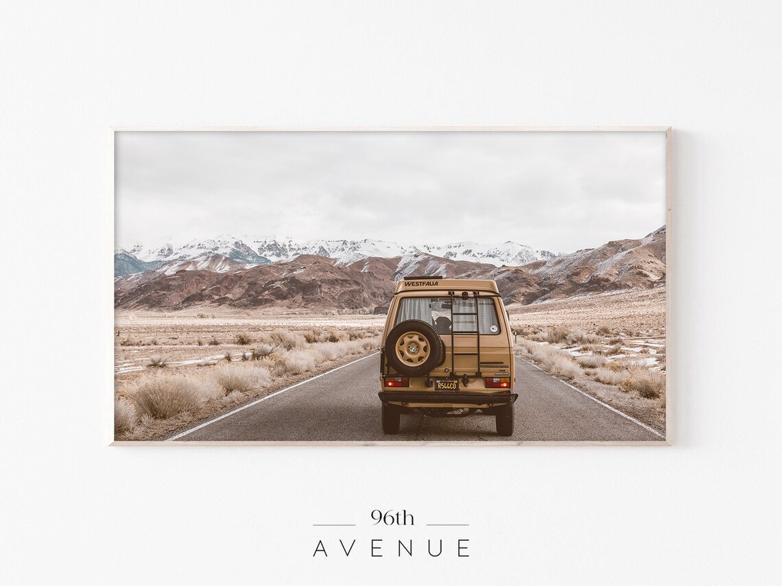 Retro Camper Van TV Art, Instant Art Print