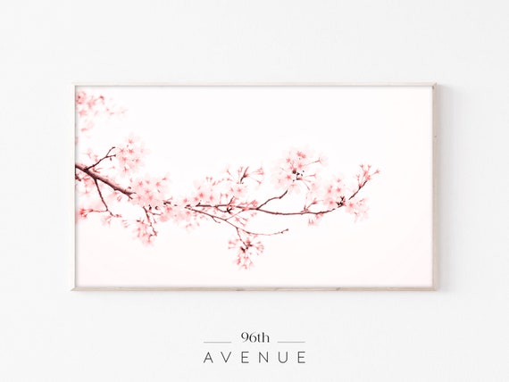 Cherry Blossom Spring Flower Art for TV Wall