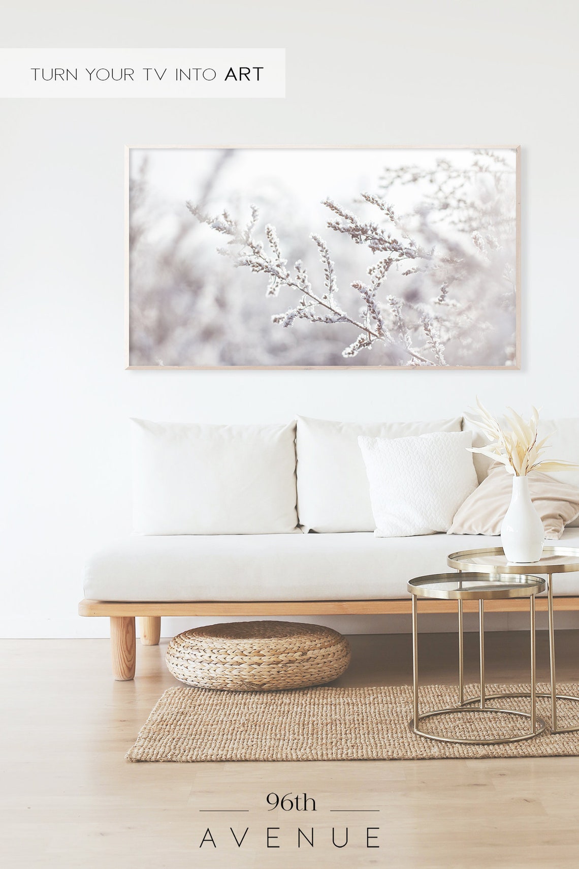 Frozen Grass Winter TV Art - Image 2