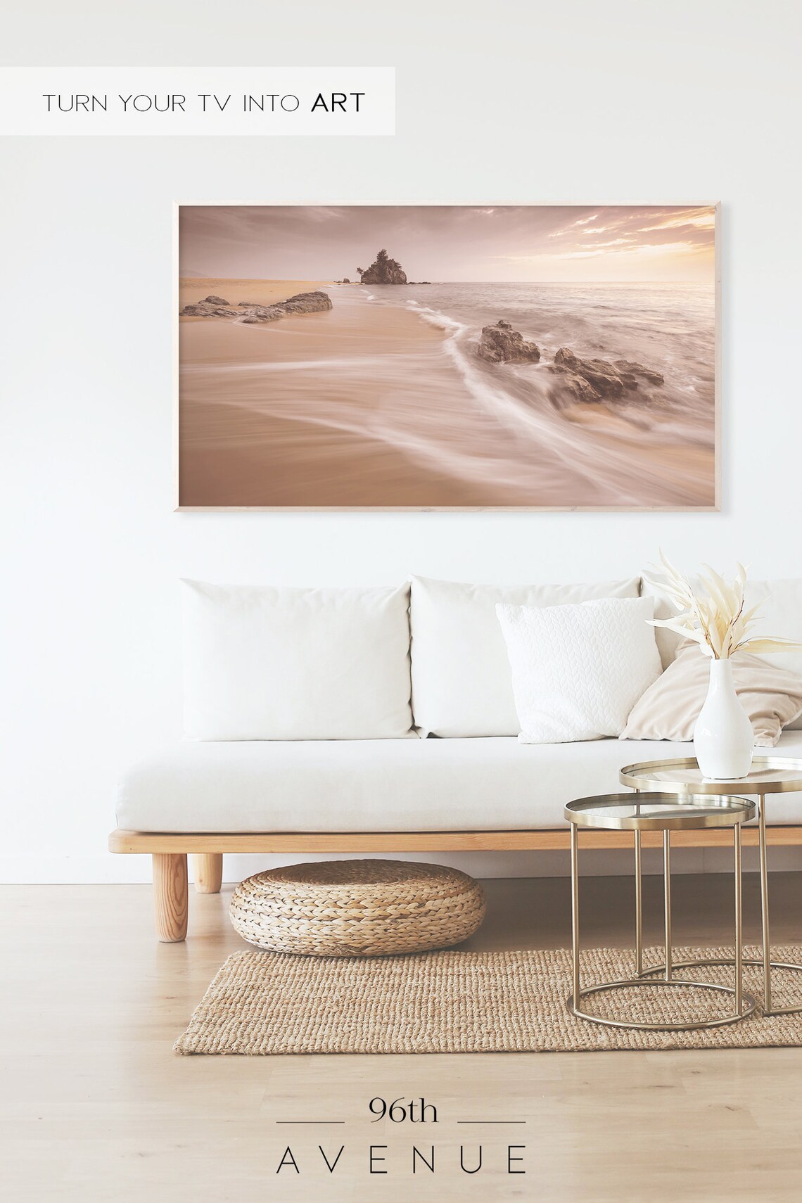 Coastal Beach Photography Art Print for TV Frame - Image 2