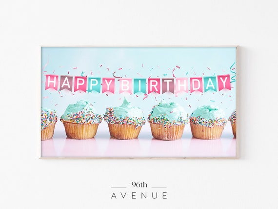 Birthday Sweet Cupcakes Poster for Kitchen or Dining