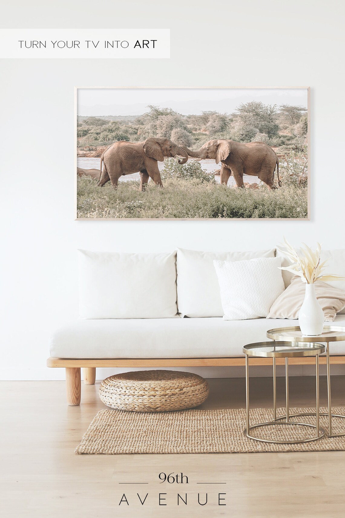 Elephant Art, Instant Art Frame TV Art Print - Image 2