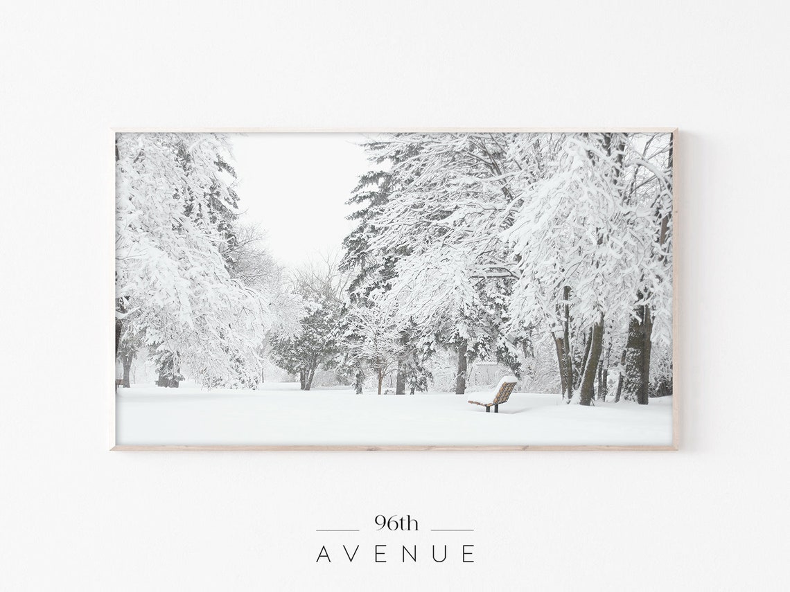 Snowy Trees Winter Art Print