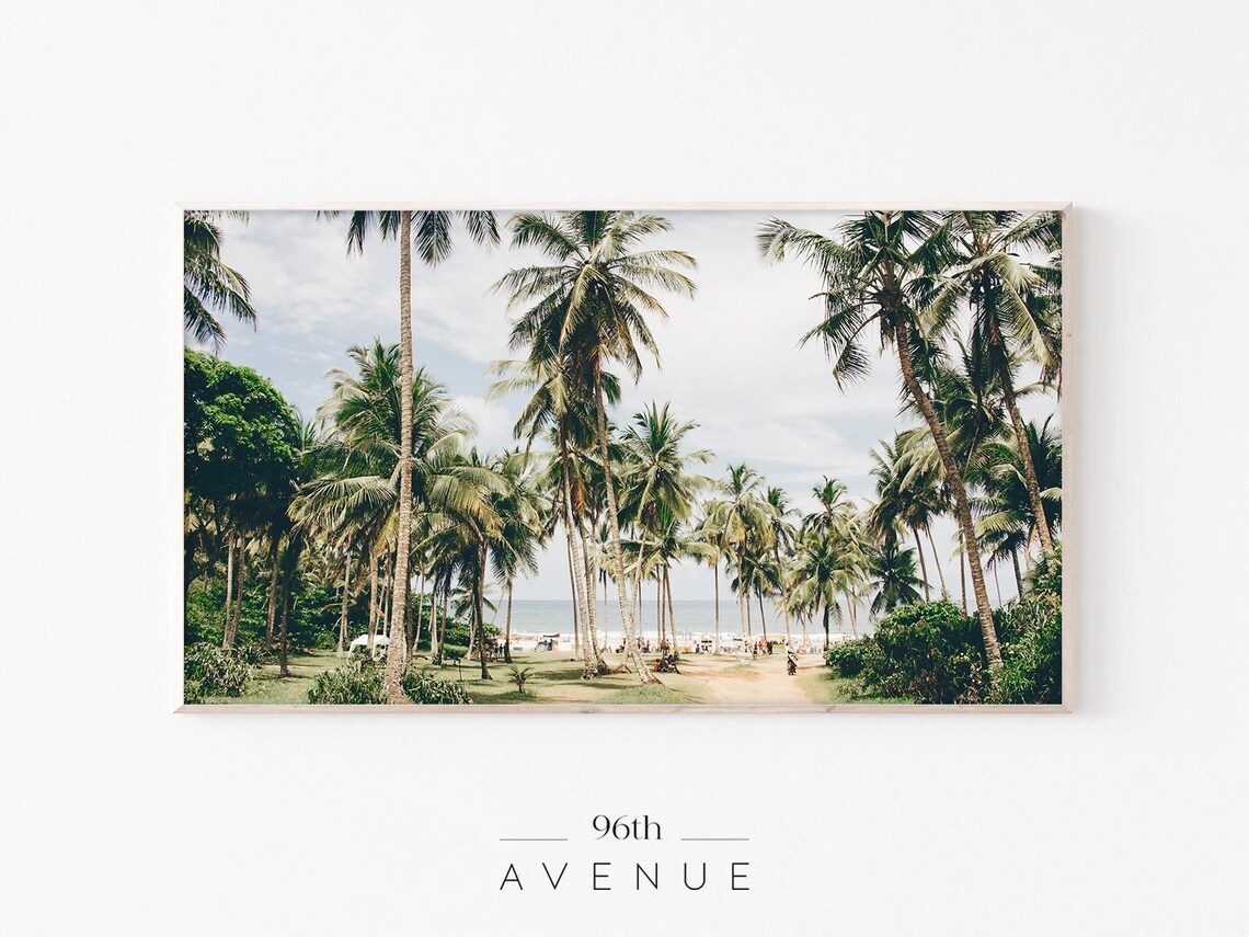 Palm Trees TV Art, California Tropical Wall Art