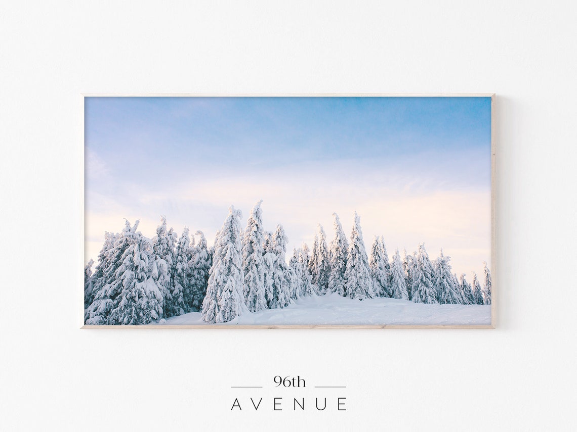 Snow Covered Trees Winter Art Print