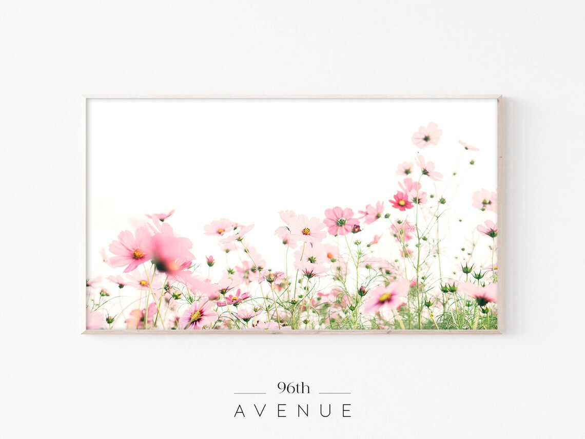 Spring Flower Field Botanical Art TV Print