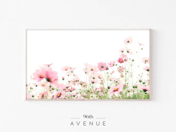 Spring Flower Field Botanical Art TV Print