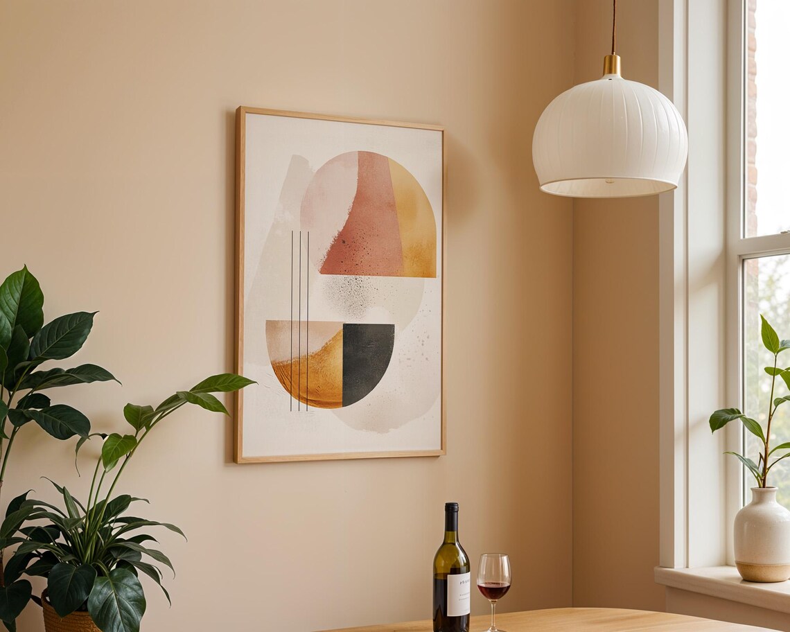 Abstract Boho Style Wall Art For Home Office - Image 2