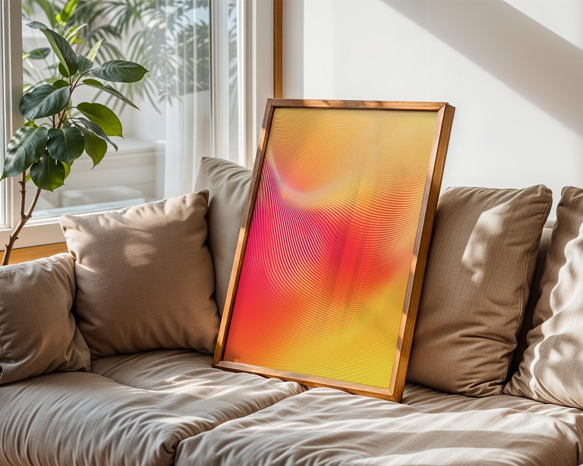 Wavy Wall Art, Home Kitchen Office Decor - Image 2