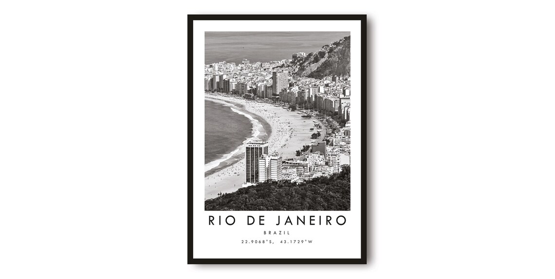 Rio De Janeiro Minimalist Travel Poster, Brazil