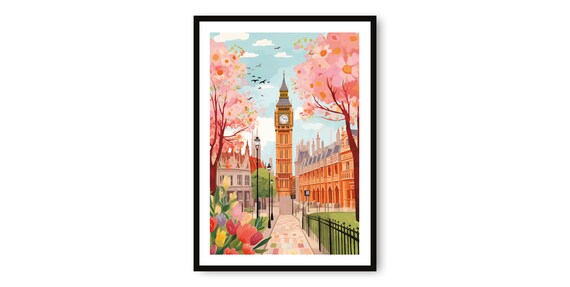 London Travel Poster, United Kingdom Decor