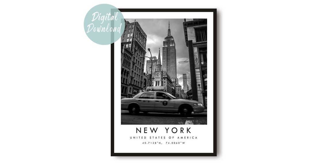 New York Travel Poster, Place for City Walls