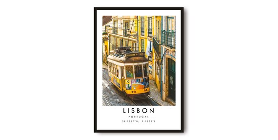 Lisbon Portugal Minimalist Travel Poster, Europe