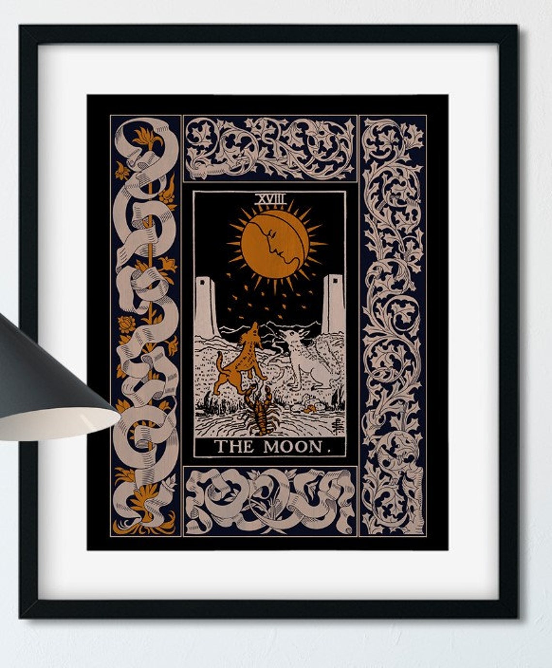 Vintage Moon Tarot Poster, Art Deco Tarot - Image 2
