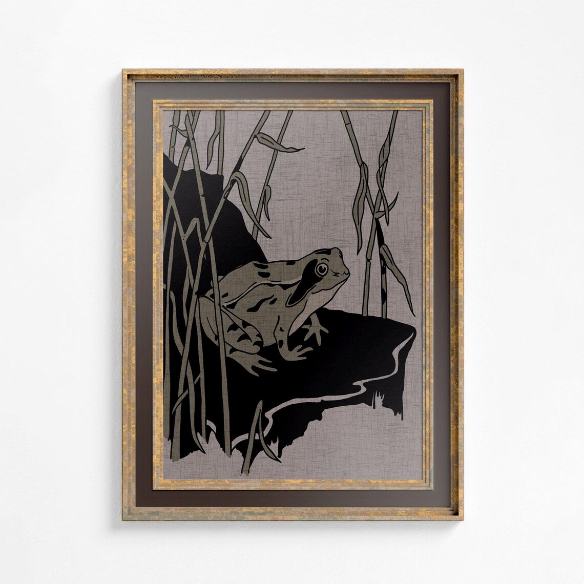 Cute Vintage Frog, Dark Academia Cottagecore Print - Image 3