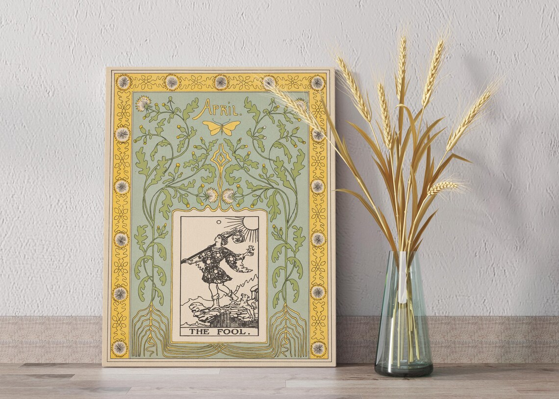 The Fool Tarot, Art Nouveau Style Art Print
