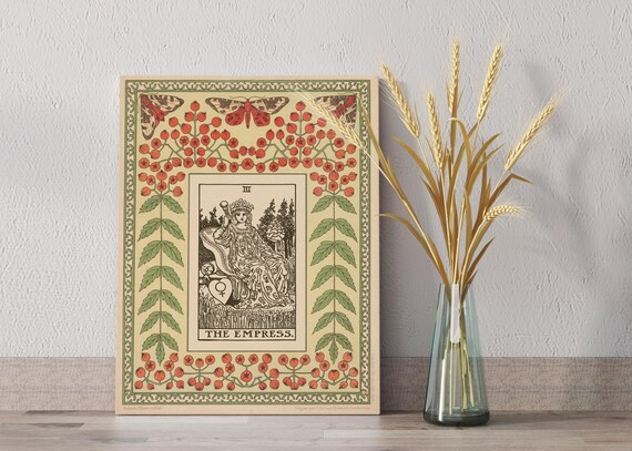 The Empress Tarot, Art Nouveau Poster Print