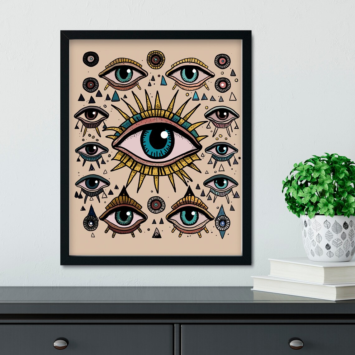 All Seeing Eyes Poster Print, Mystical Artwork - Image 2
