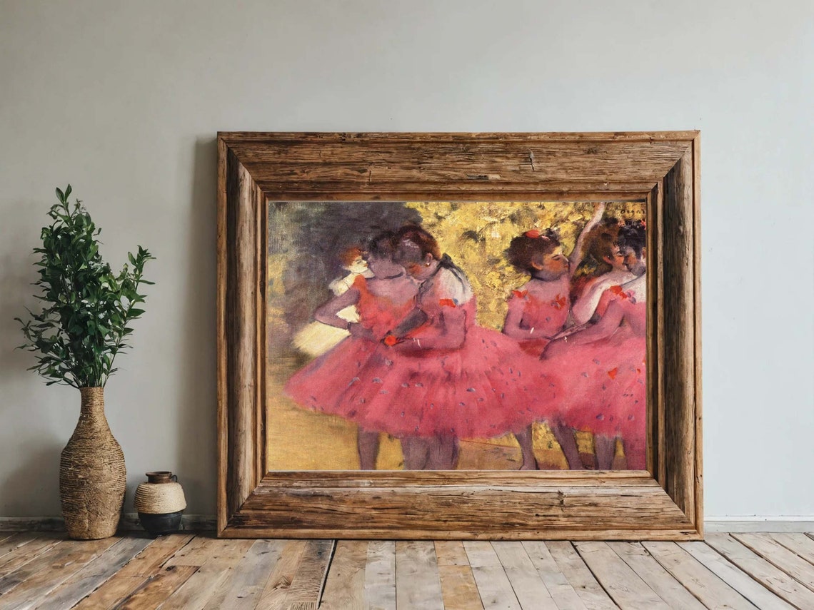 Edgar Degas Pink Dancers Four Ballerinas in Pink Tutus Poster - Image 3