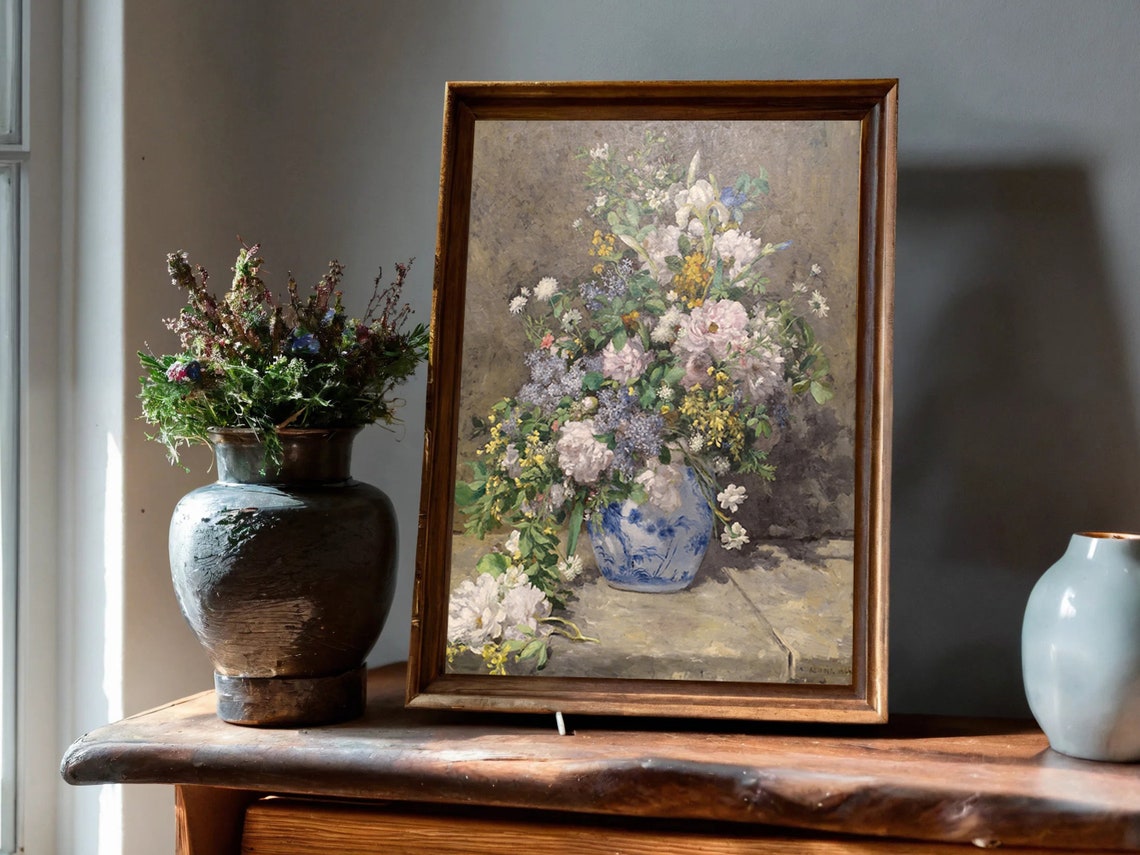 Pierre Auguste Renoir Spring Bouquet Floral Still Life Painting Print - Image 2