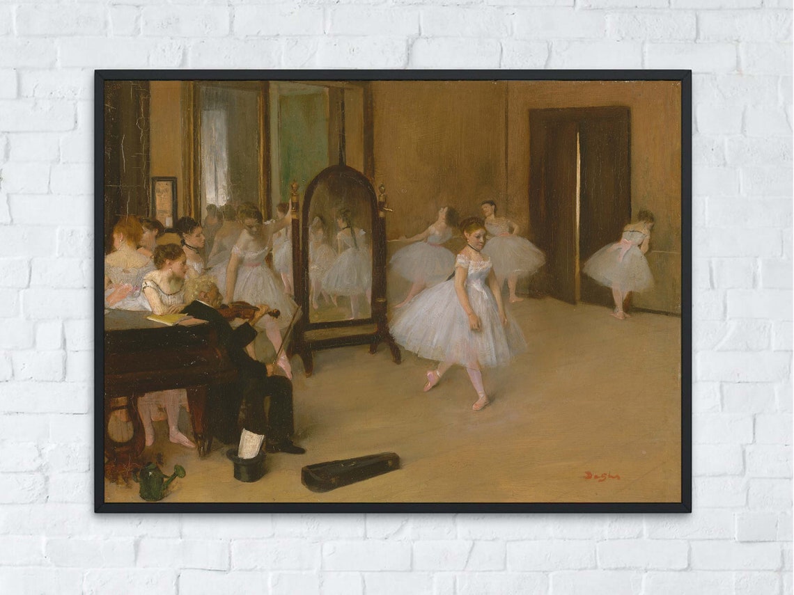 Edgar Degas The Ballet Class Famous Violinist Dancers Studio Print - Image 4