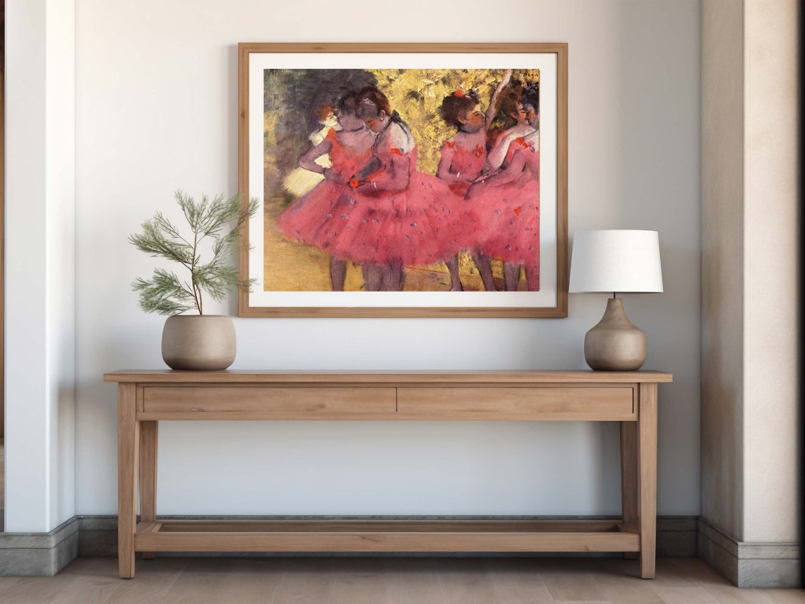 Edgar Degas Pink Dancers Four Ballerinas in Pink Tutus Poster - Image 4