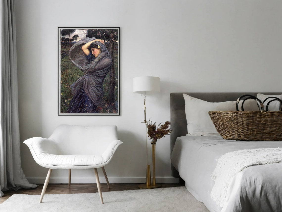 John William Waterhouse Boreas Windblown Veil Woman Art Poster - Image 8