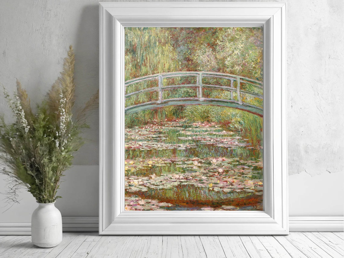 Claude Monet Bridge over a Pond of Water Lilies Garden Poster - Image 2