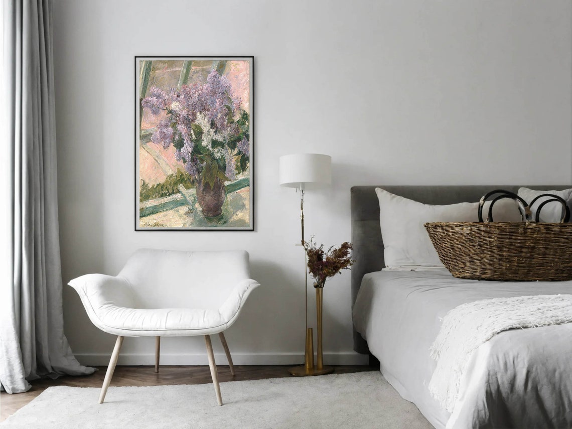 Lilacs Wall Art Vintage Flower Painting Antique Floral Painting Print Flower Art Print Purple Art Print Wall Art - Image 7