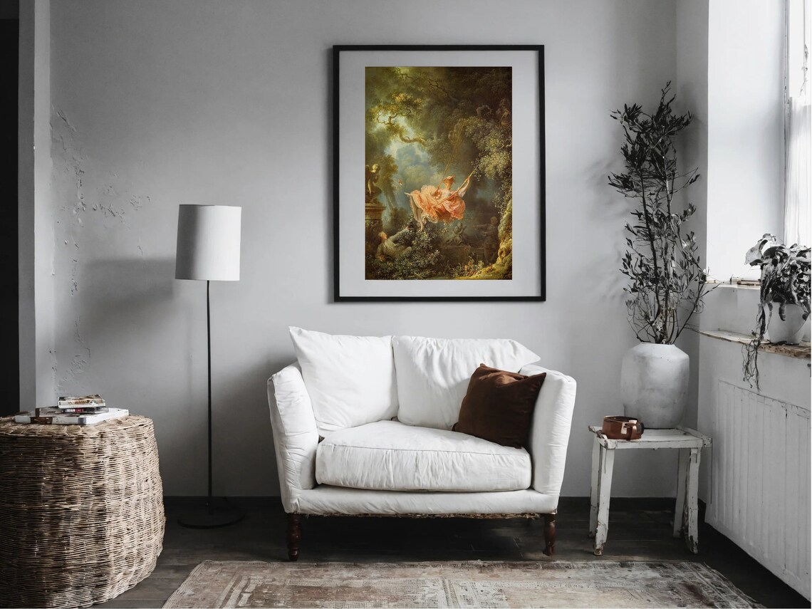 Jean Honore Fragonard The Swing Rococo Garden Romance Painting Poster - Image 2