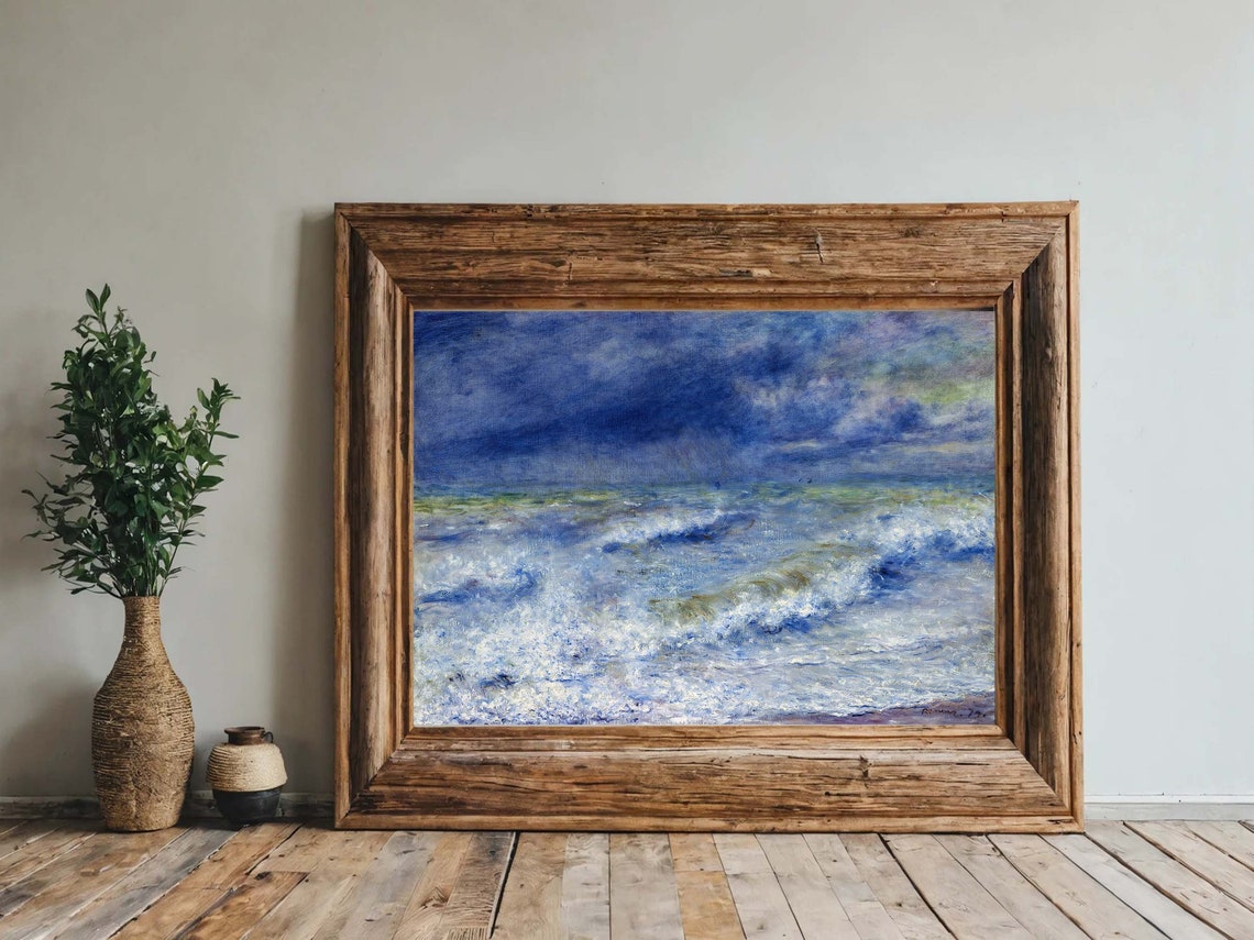 Pierre Auguste Renoir The Wave Impressionist Stormy Sea Poster - Image 2
