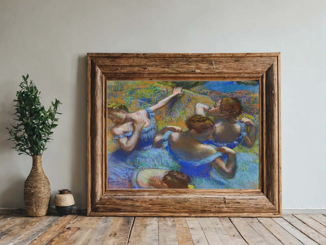 Edgar Degas Blue Dancers Art Print Impressionist Ballet Portrait Wall Decor Ballet Dance Art Print Wall Art - Image 4