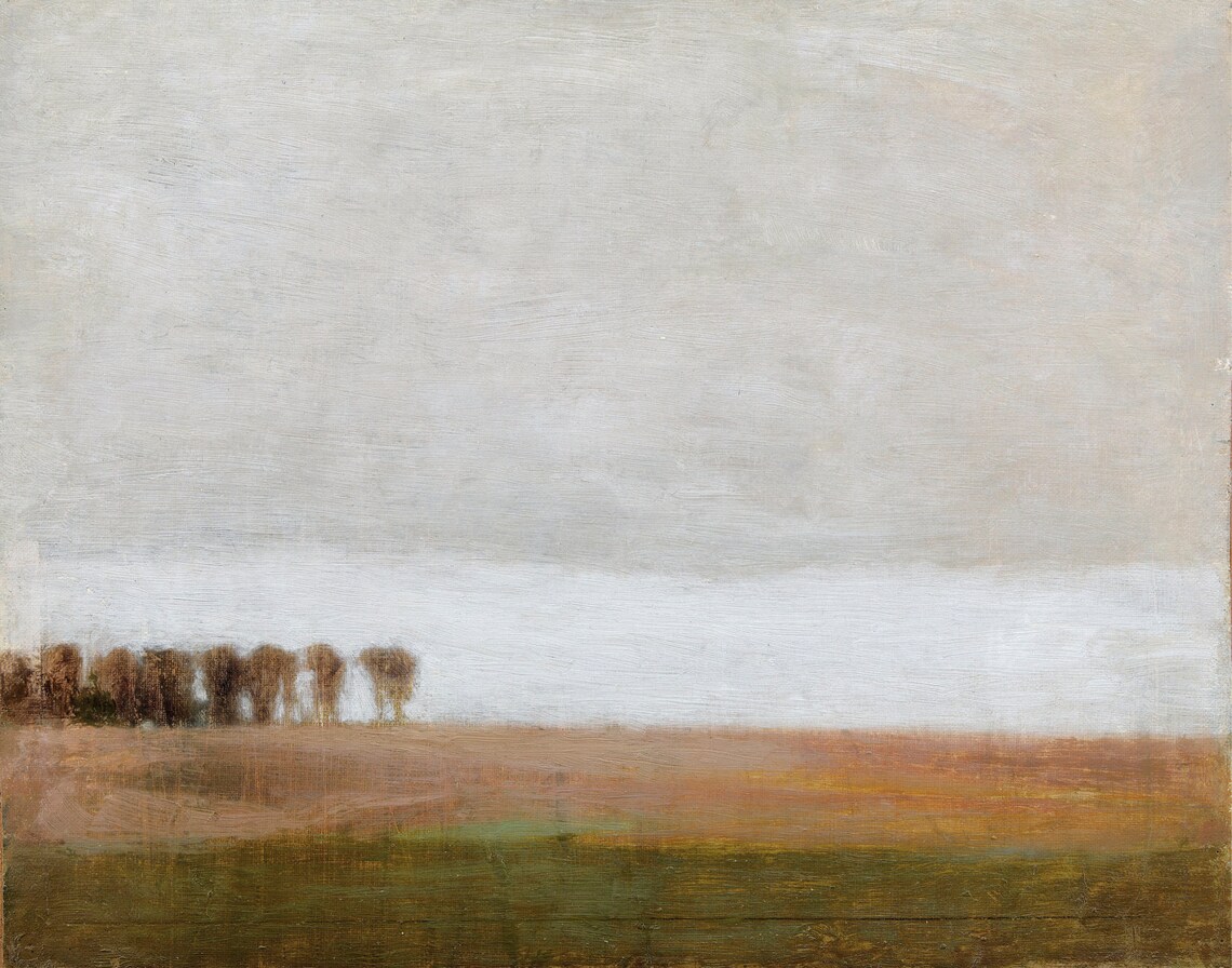 Abstract Meadow Landscape, Oil Painting Poster - Image 3