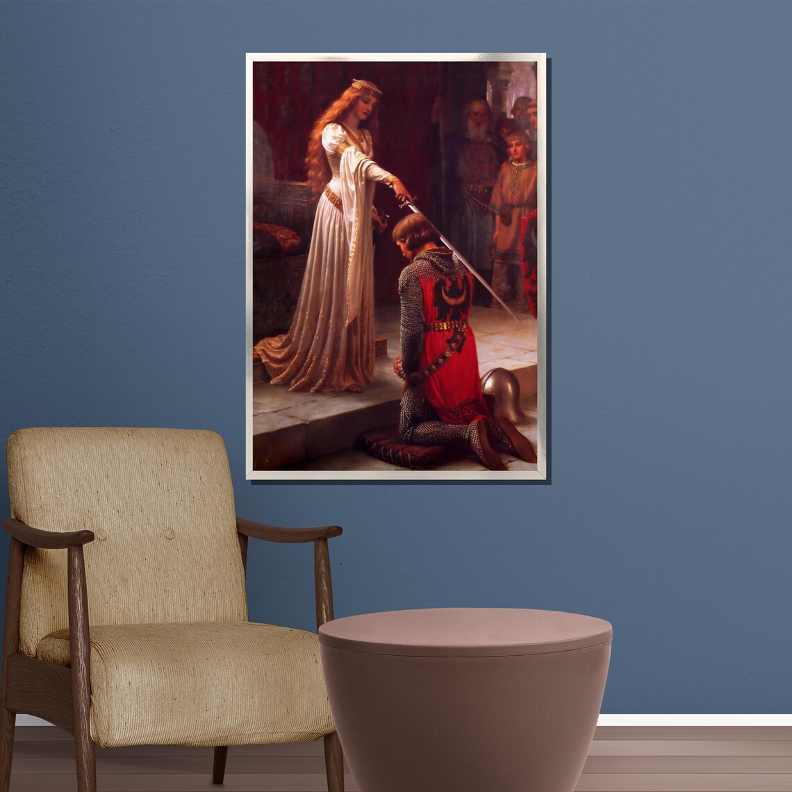 Edmund Blair Leighton The Accolade Knight and Lady Art Poster - Image 5