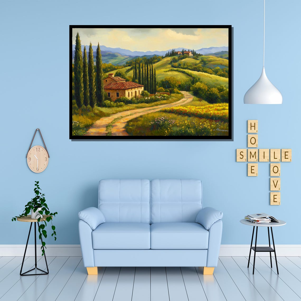 Beautiful Rolling Tuscan Countryside Villa Cypress Hills Poster - Image 5