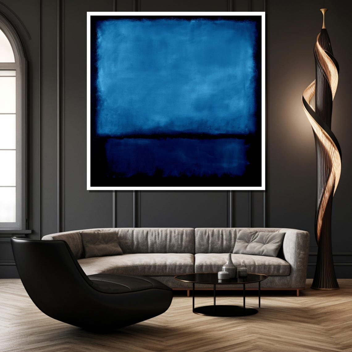 Mark Rothko Deep Blue Monochrome Abstract Color Field Poster - Image 4