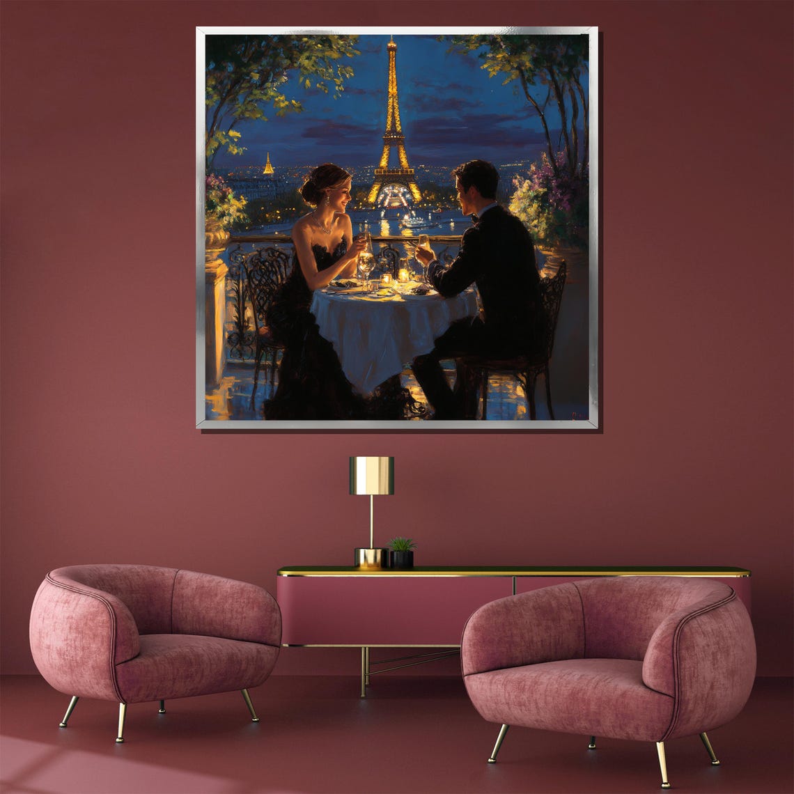 Romantic Candlelit Dinner in Paris With Eiffel Tower View Poster - Image 5